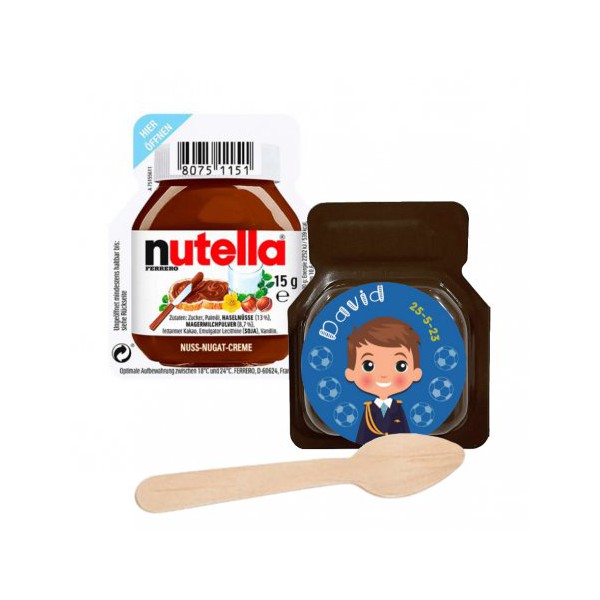 Mini Nutella personalizada con cuchara personalizada